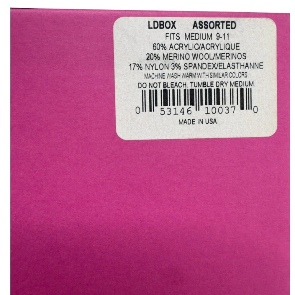 Lady Drake Womens Merino Wool Blend Sock Set Of 3 Gift Box Hiking New In Box USA
